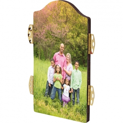 Ж5 CL - Arch photo panel with hinges - Center, HDF, White, Gloss  , 127 x 177,8 x 6,35 mm
