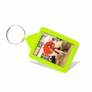 Soft Touch Passport Keyring Lime (insert 35 x 45 mm)